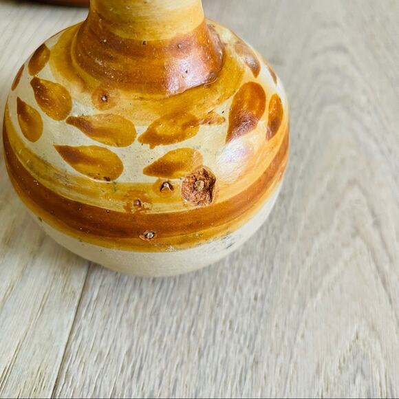 Vintage Set of Bud Vases Earthy Handmade Bohemian home Decorative Natural - Picture 7 of 7